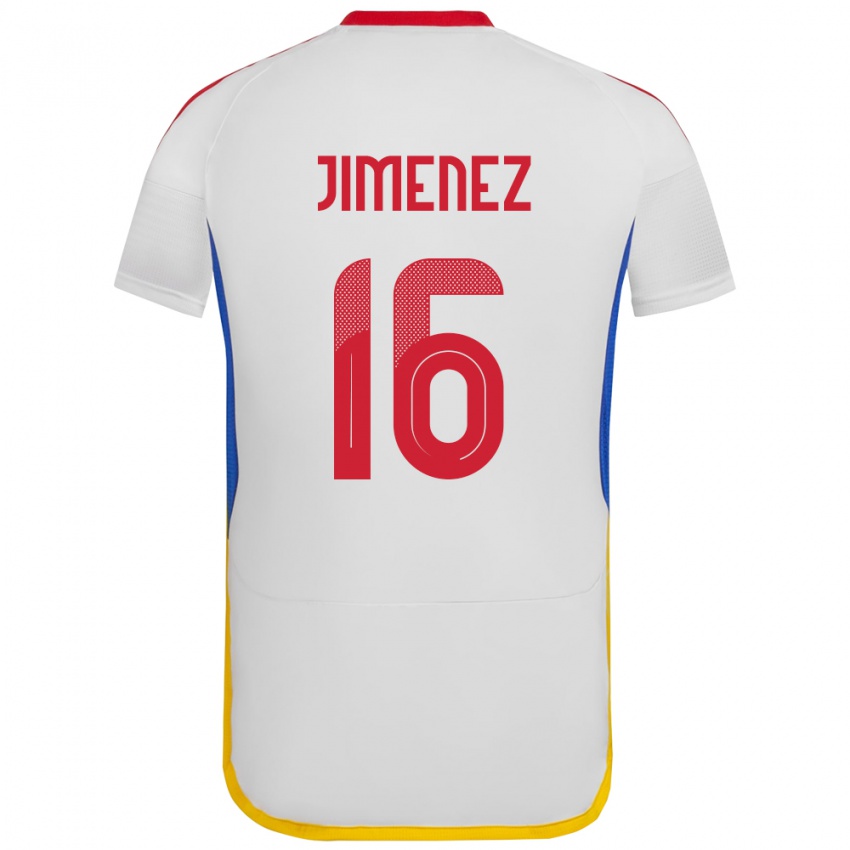 Criança Camisola Venezuela Néstor Jiménez #16 Branco Alternativa 24-26 Camisa Brasil