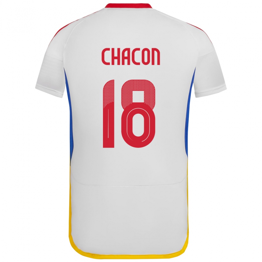 Criança Camisola Venezuela Yerson Chacón #18 Branco Alternativa 24-26 Camisa Brasil