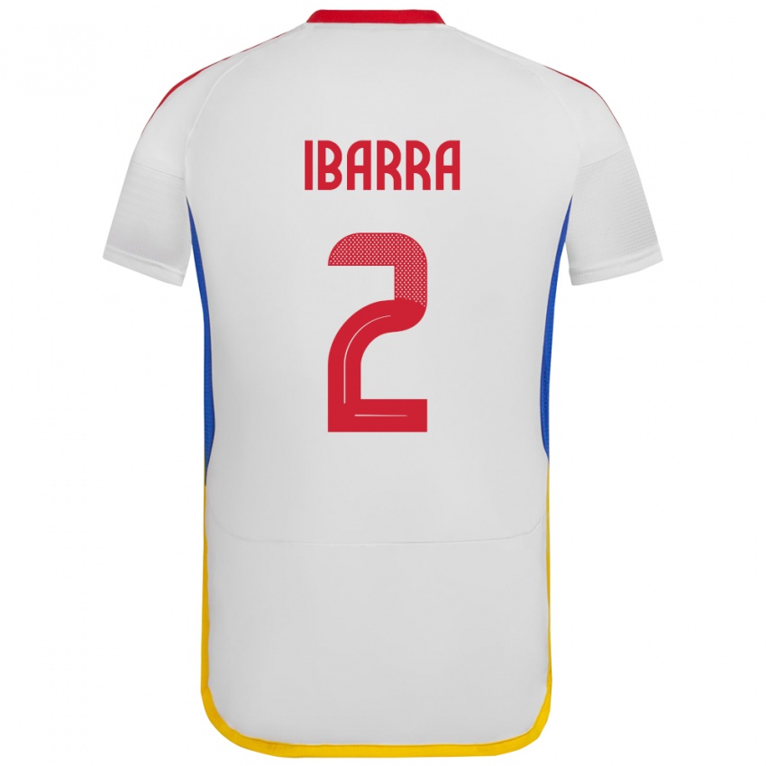 Criança Camisola Venezuela Pablo Ibarra #2 Branco Alternativa 24-26 Camisa Brasil