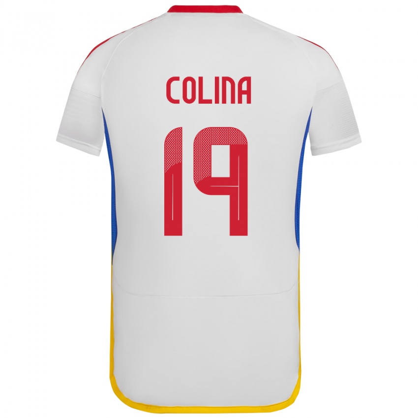 Criança Camisola Venezuela Junior Colina #19 Branco Alternativa 24-26 Camisa Brasil