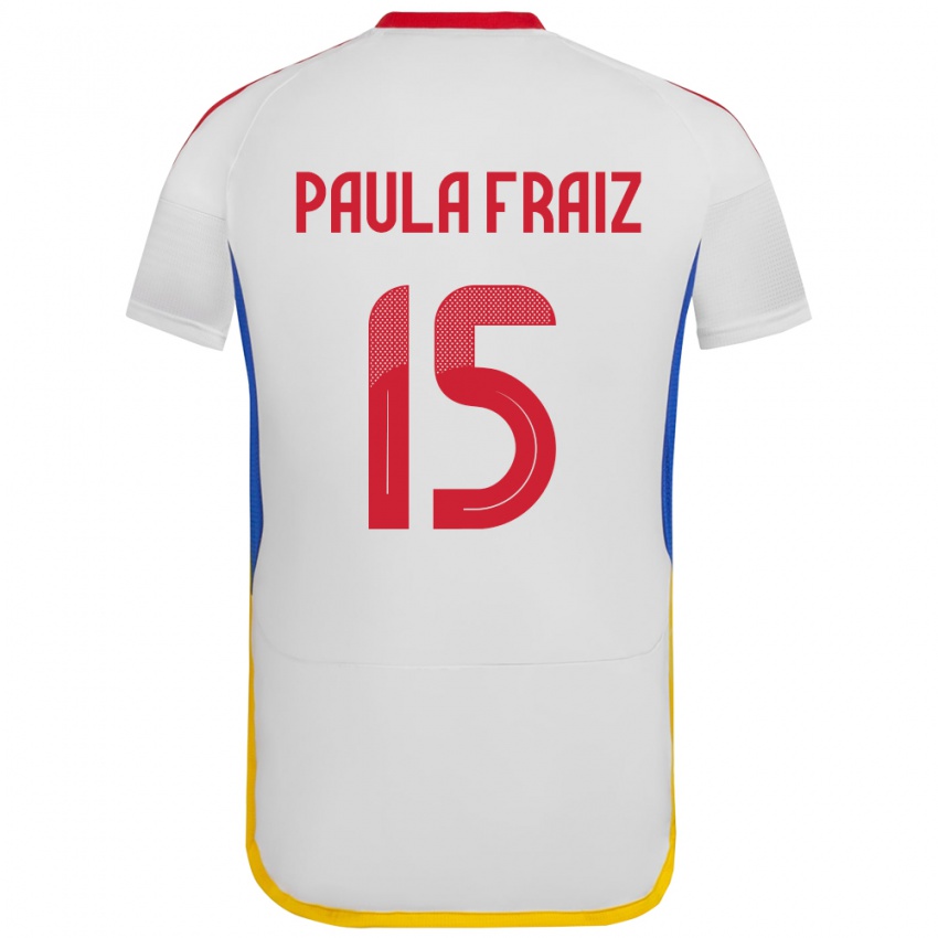 Criança Camisola Venezuela Ana Paula Fraiz #15 Branco Alternativa 24-26 Camisa Brasil