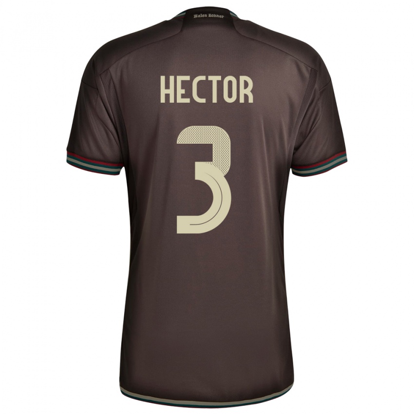 Criança Camisola Jamaica Michael Hector #3 Noite Marrom Alternativa 24-26 Camisa Brasil