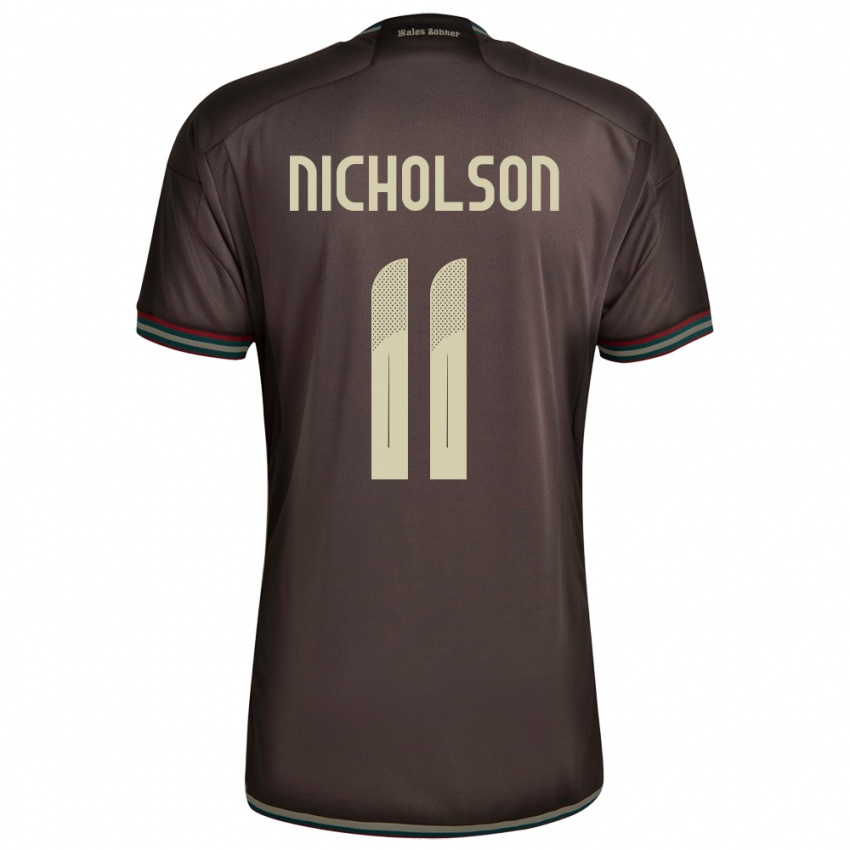 Criança Camisola Jamaica Shamar Nicholson #11 Noite Marrom Alternativa 24-26 Camisa Brasil