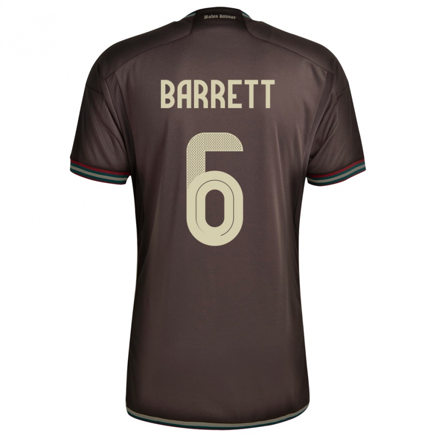 Criança Camisola Jamaica Ronaldo Barrett #6 Noite Marrom Alternativa 24-26 Camisa Brasil