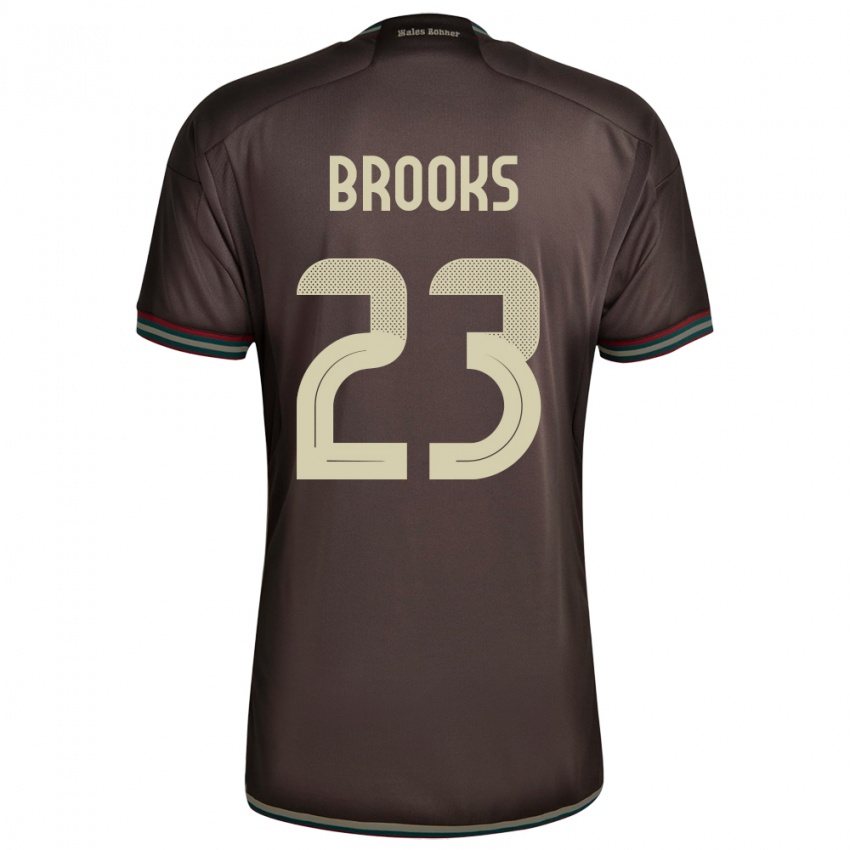 Criança Camisola Jamaica Liya Brooks #23 Noite Marrom Alternativa 24-26 Camisa Brasil