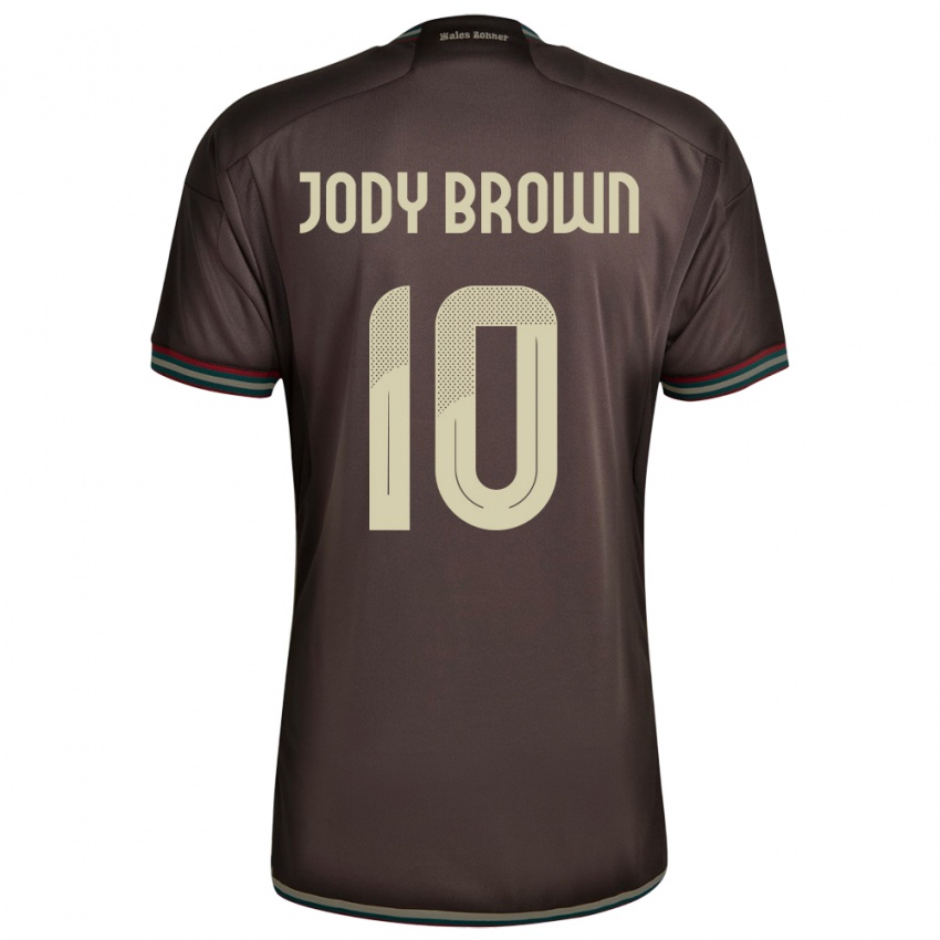 Criança Camisola Jamaica Jody Brown #10 Noite Marrom Alternativa 24-26 Camisa Brasil