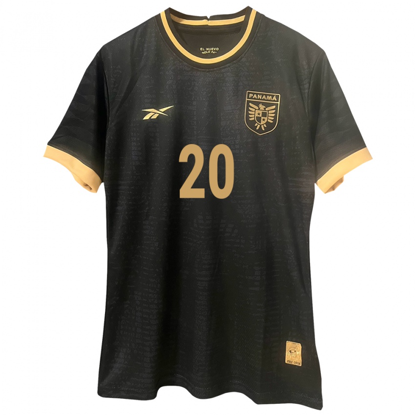 Criança Camisola Panamá Aníbal Godoy #20 Preto Alternativa 24-26 Camisa Brasil