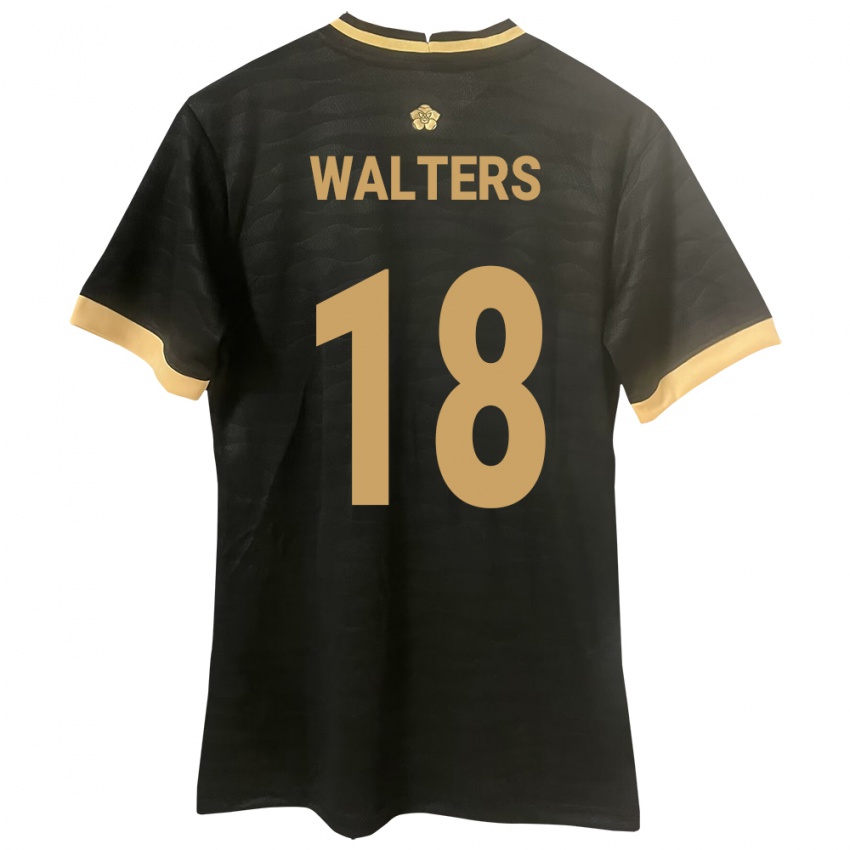 Criança Camisola Panamá Kairo Walters #18 Preto Alternativa 24-26 Camisa Brasil