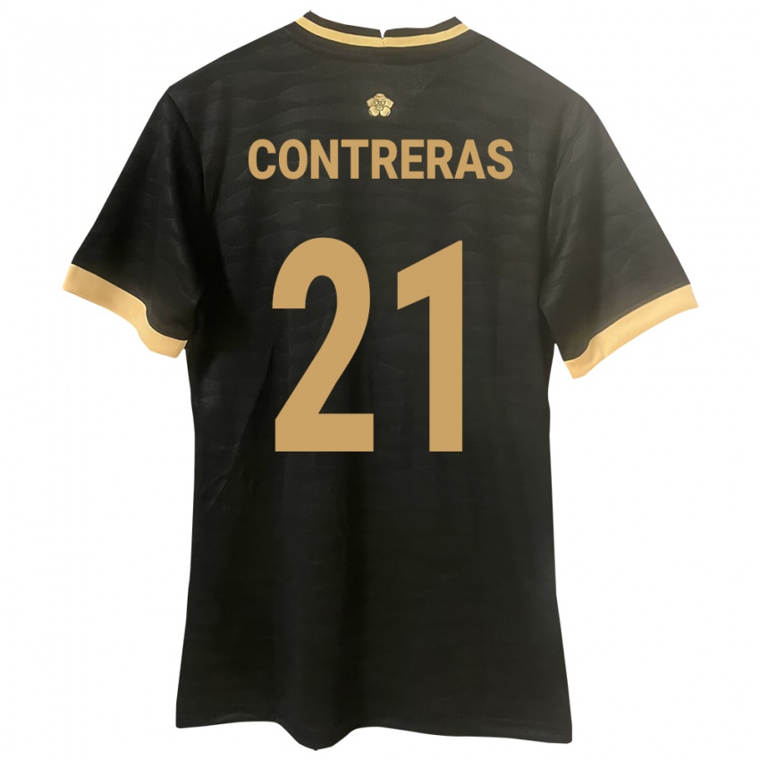Criança Camisola Panamá Davis Contreras #21 Preto Alternativa 24-26 Camisa Brasil
