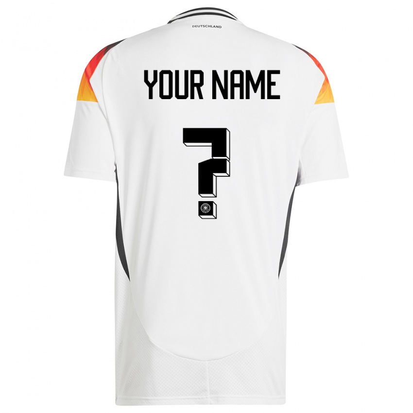Homem Camisola Alemanha Seu Nome #0 Branco Principal 24-26 Camisa Brasil