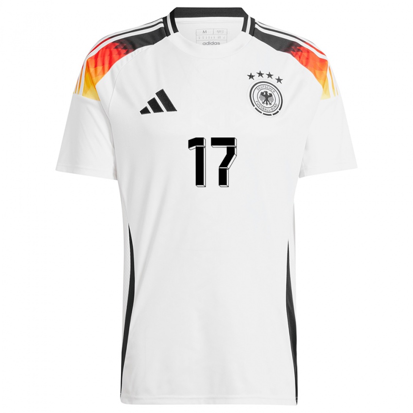 Homem Camisola Alemanha Florian Wirtz #17 Branco Principal 24-26 Camisa Brasil