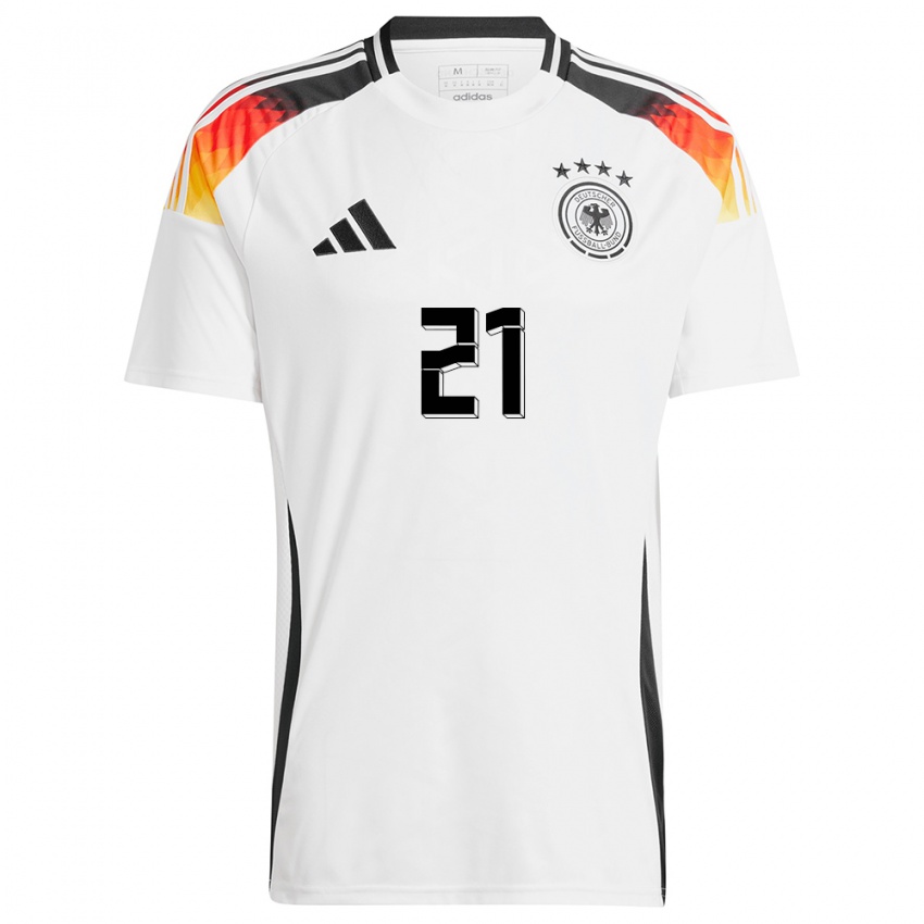 Homem Camisola Alemanha Ilkay Gundogan #21 Branco Principal 24-26 Camisa Brasil