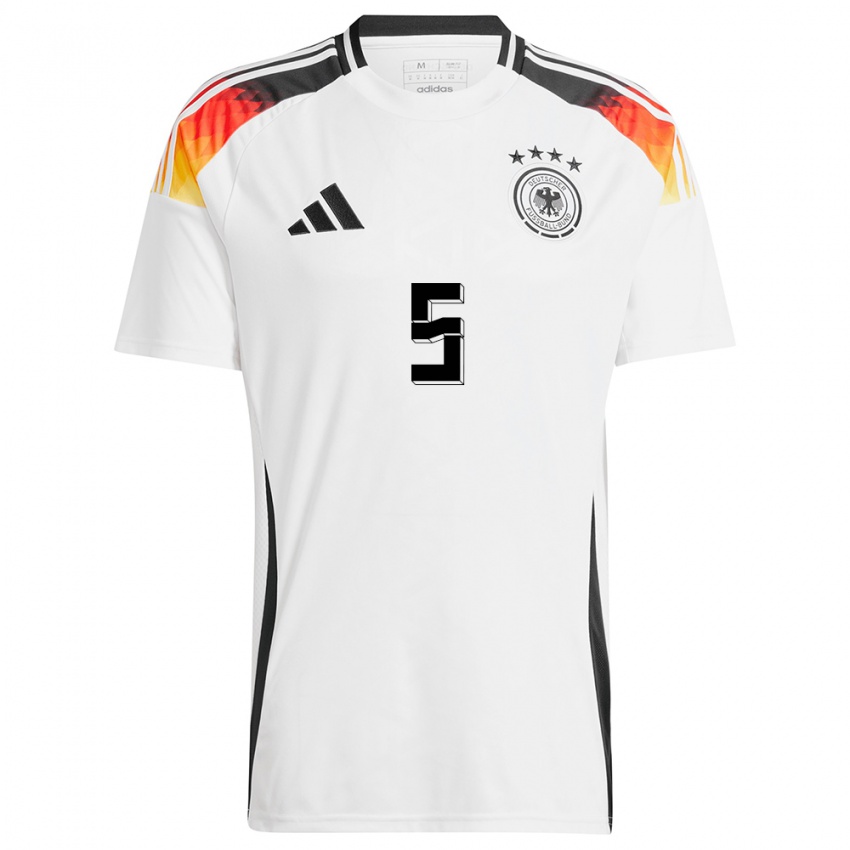 Homem Camisola Alemanha Thilo Kehrer #5 Branco Principal 24-26 Camisa Brasil