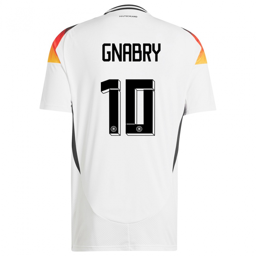 Homem Camisola Alemanha Serge Gnabry #10 Branco Principal 24-26 Camisa Brasil