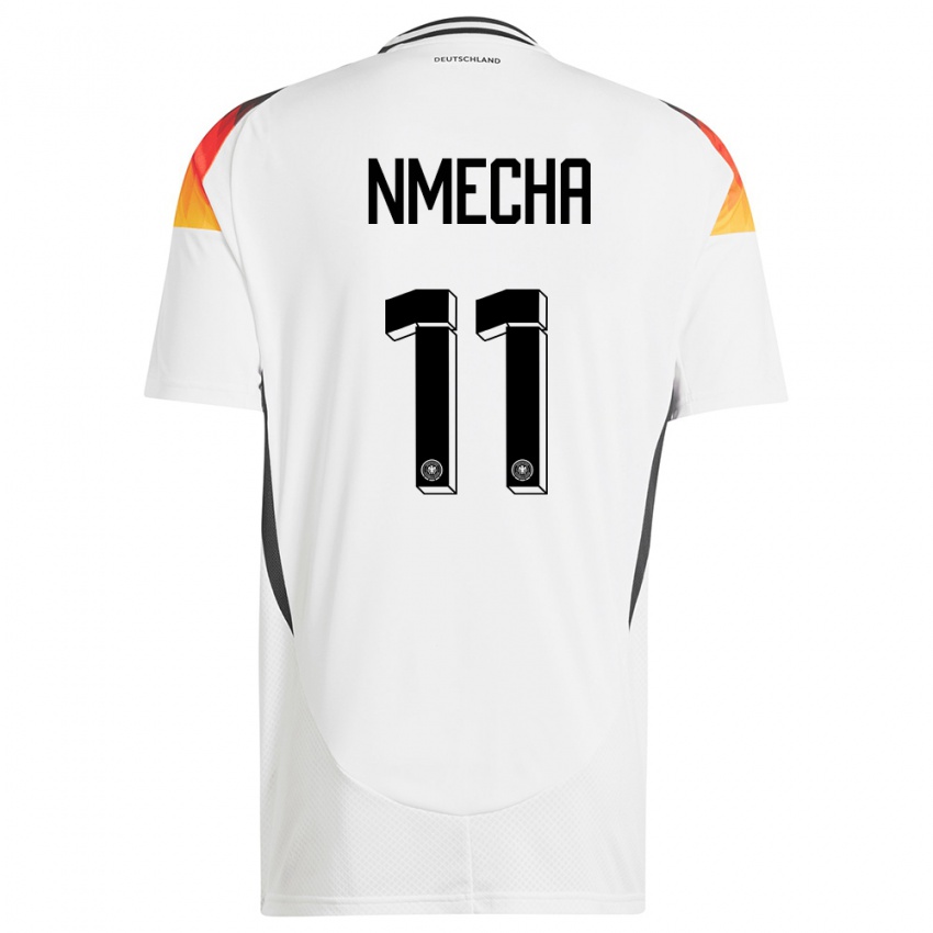 Homem Camisola Alemanha Lukas Nmecha #11 Branco Principal 24-26 Camisa Brasil