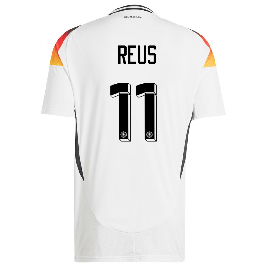 Homem Camisola Alemanha Marco Reus #11 Branco Principal 24-26 Camisa Brasil