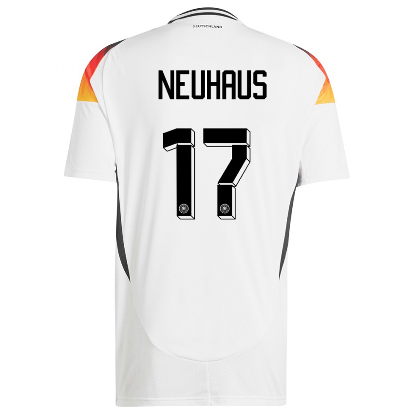 Homem Camisola Alemanha Florian Neuhaus #17 Branco Principal 24-26 Camisa Brasil