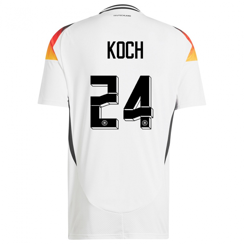 Homem Camisola Alemanha Robin Koch #24 Branco Principal 24-26 Camisa Brasil