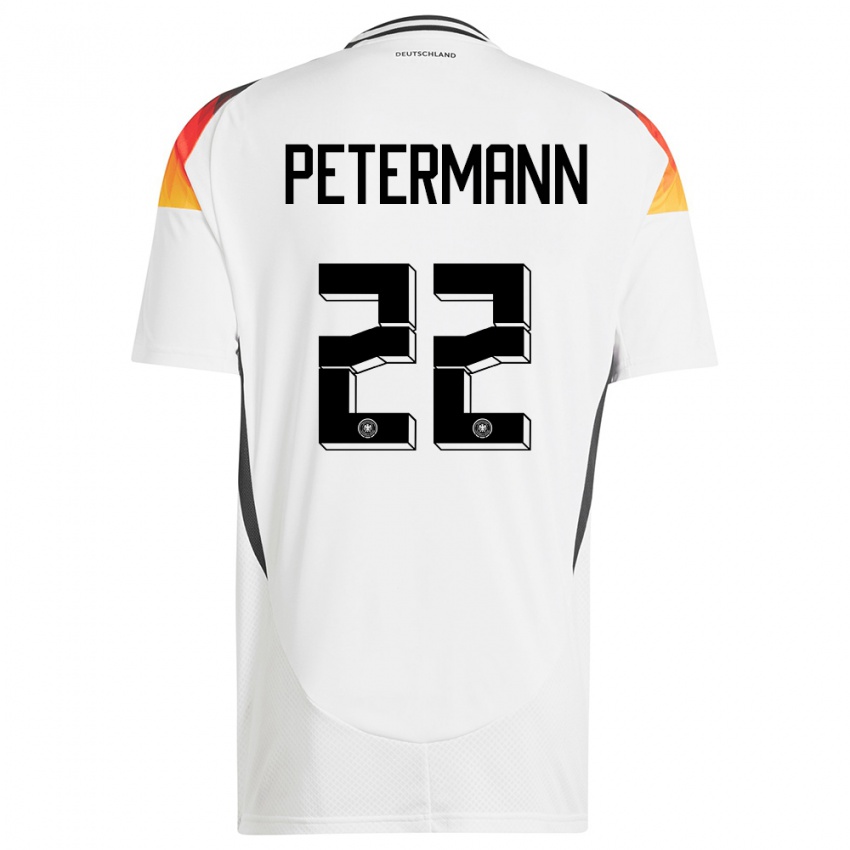 Homem Camisola Alemanha Lena Petermann #22 Branco Principal 24-26 Camisa Brasil