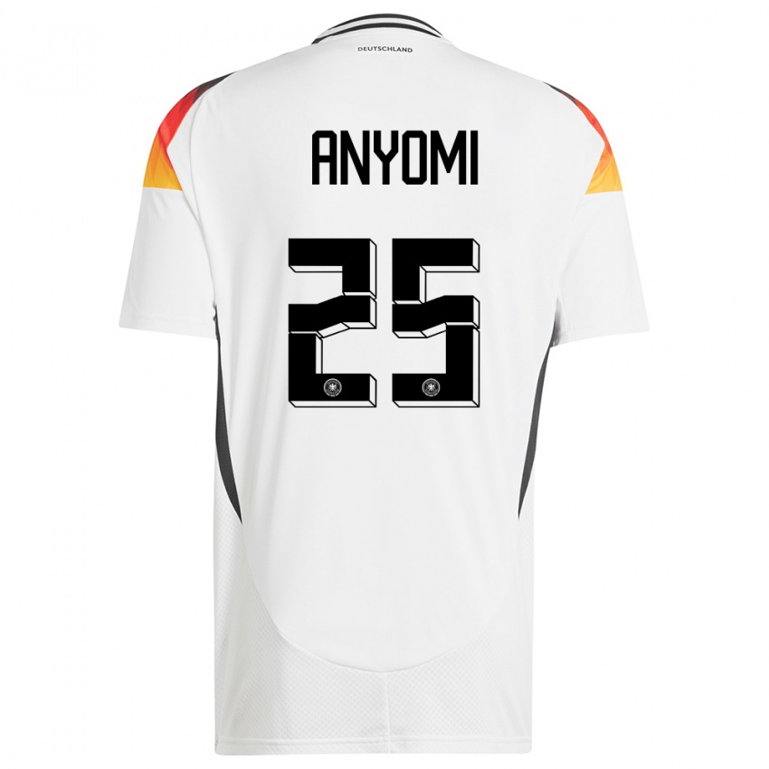 Homem Camisola Alemanha Nicole Anyomi #25 Branco Principal 24-26 Camisa Brasil