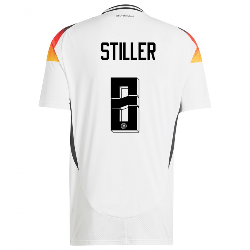 Homem Camisola Alemanha Angelo Stiller #8 Branco Principal 24-26 Camisa Brasil