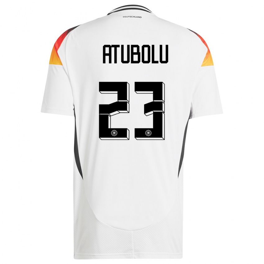 Homem Camisola Alemanha Noah Atubolu #23 Branco Principal 24-26 Camisa Brasil