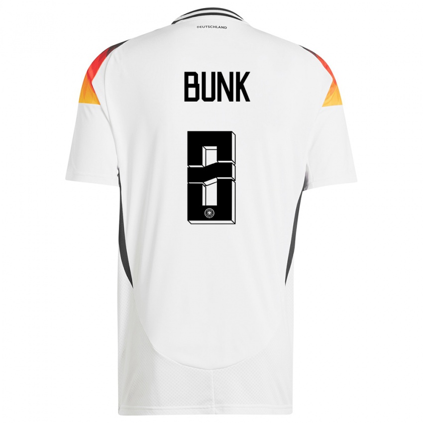 Homem Camisola Alemanha Daniel Bunk #8 Branco Principal 24-26 Camisa Brasil