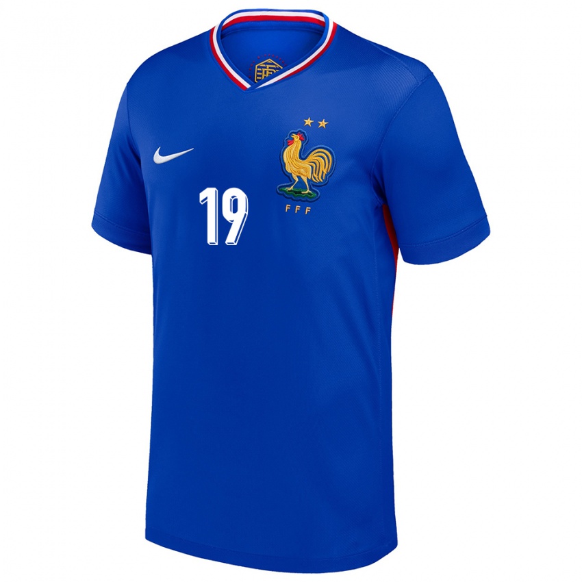 Homem Camisola França Karim Benzema #19 Azul Principal 24-26 Camisa Brasil