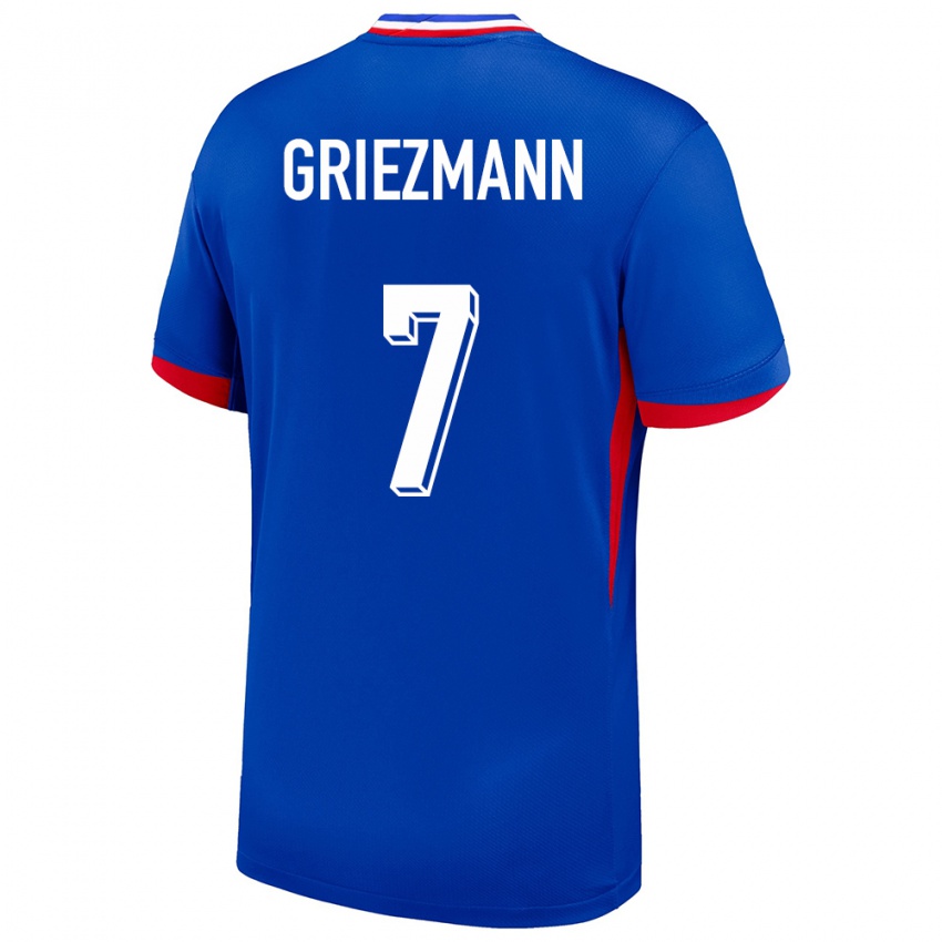 Homem Camisola França Antoine Griezmann #7 Azul Principal 24-26 Camisa Brasil