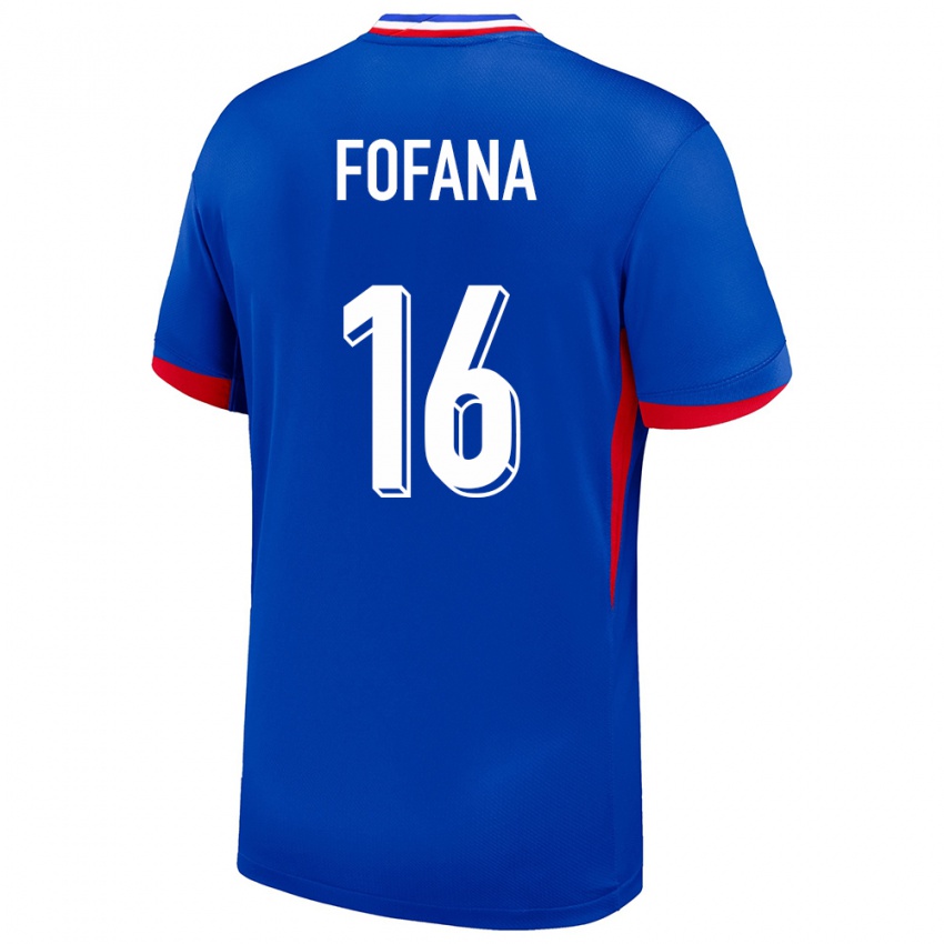 Homem Camisola França Yahia Fofana #16 Azul Principal 24-26 Camisa Brasil