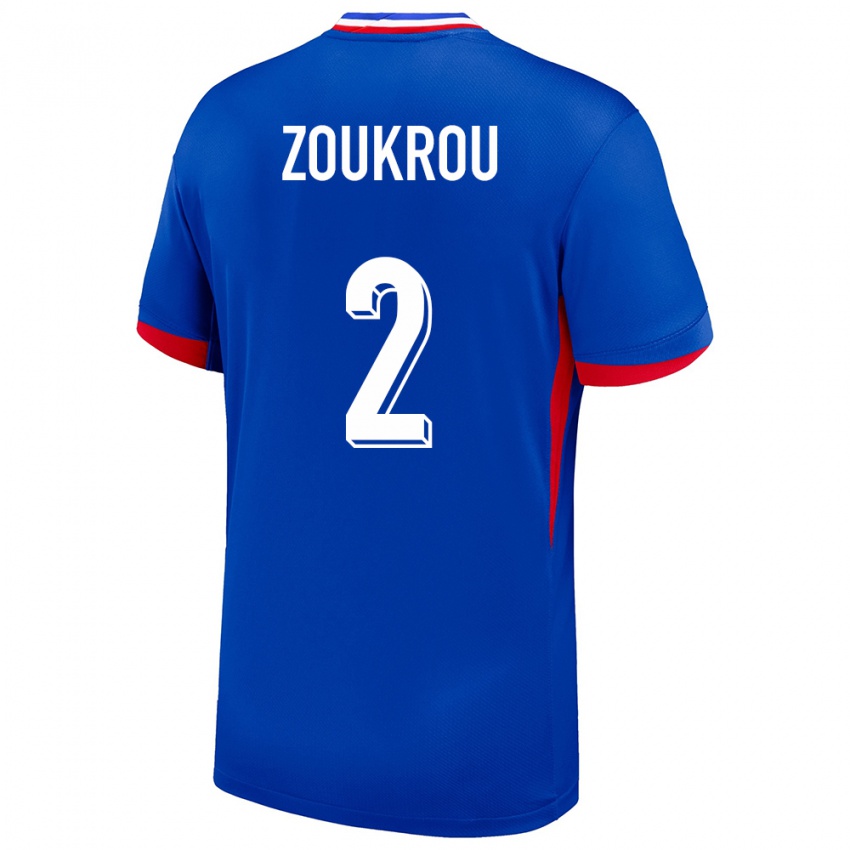 Homem Camisola França Tanguy Zoukrou #2 Azul Principal 24-26 Camisa Brasil