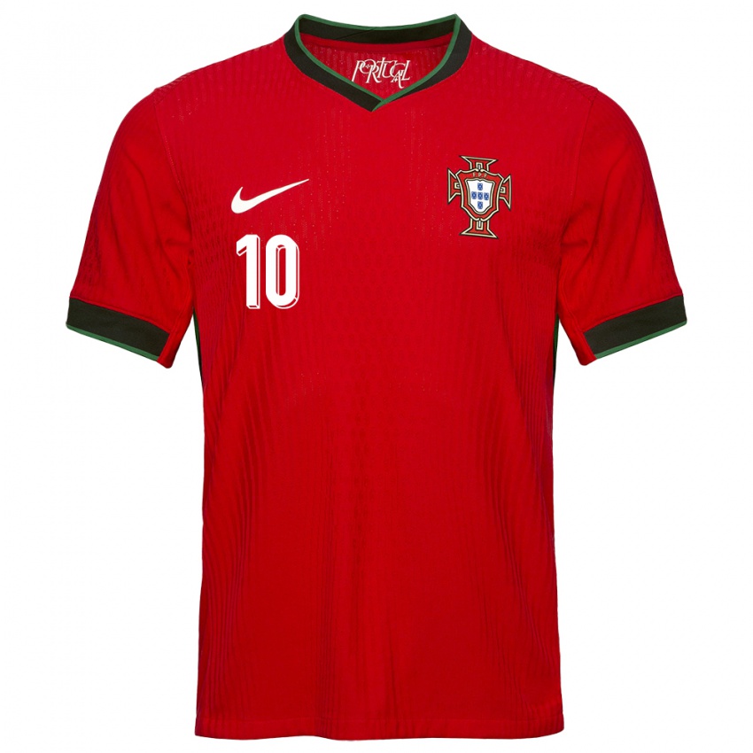 Homem Camisola Portugal Tiago Freitas #10 Vermelho Principal 24-26 Camisa Brasil