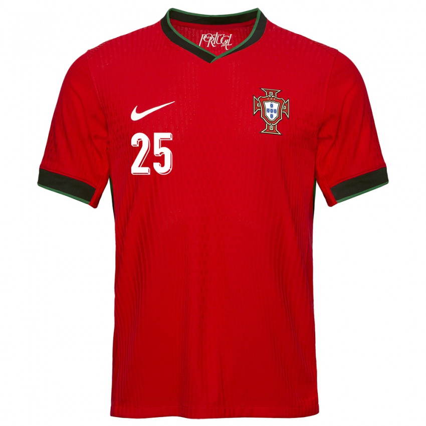 Homem Camisola Portugal Pedro Neto #25 Vermelho Principal 24-26 Camisa Brasil