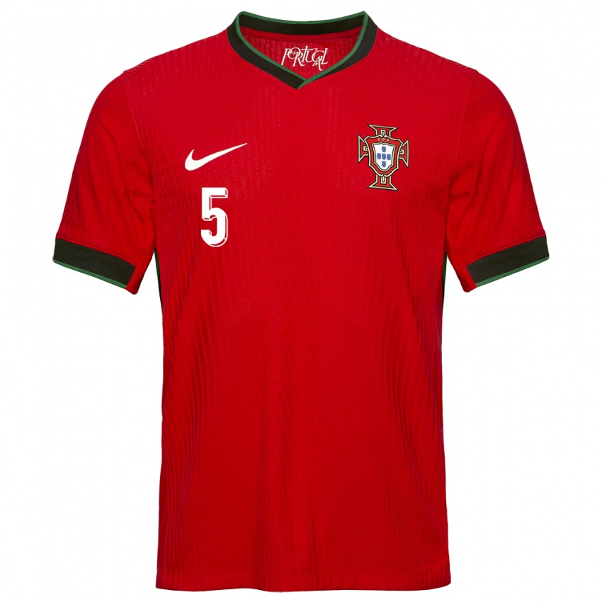 Homem Camisola Portugal Rafael Rodrigues #5 Vermelho Principal 24-26 Camisa Brasil