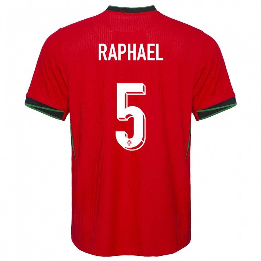 Homem Camisola Portugal Raphael Guerreiro #5 Vermelho Principal 24-26 Camisa Brasil