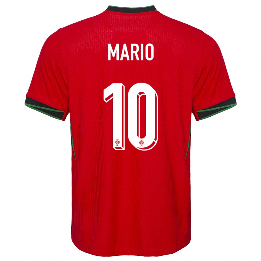 Homem Camisola Portugal Joao Mario #10 Vermelho Principal 24-26 Camisa Brasil