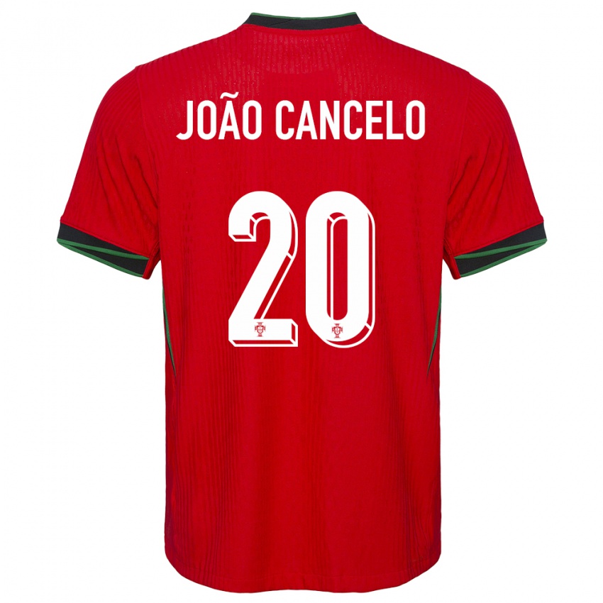 Homem Camisola Portugal Joao Cancelo #20 Vermelho Principal 24-26 Camisa Brasil