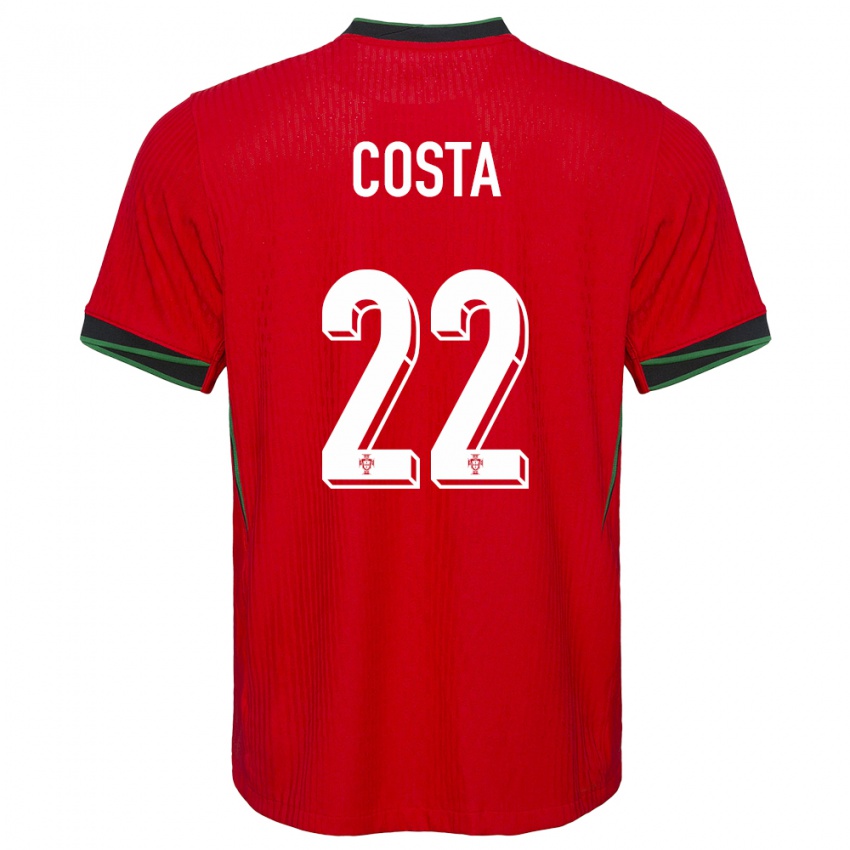 Homem Camisola Portugal Diogo Costa #22 Vermelho Principal 24-26 Camisa Brasil