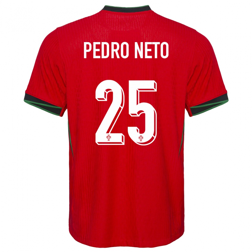 Homem Camisola Portugal Pedro Neto #25 Vermelho Principal 24-26 Camisa Brasil