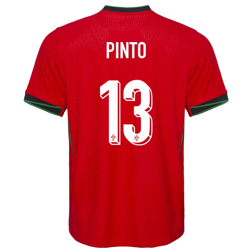 Homem Camisola Portugal Fatima Pinto #13 Vermelho Principal 24-26 Camisa Brasil