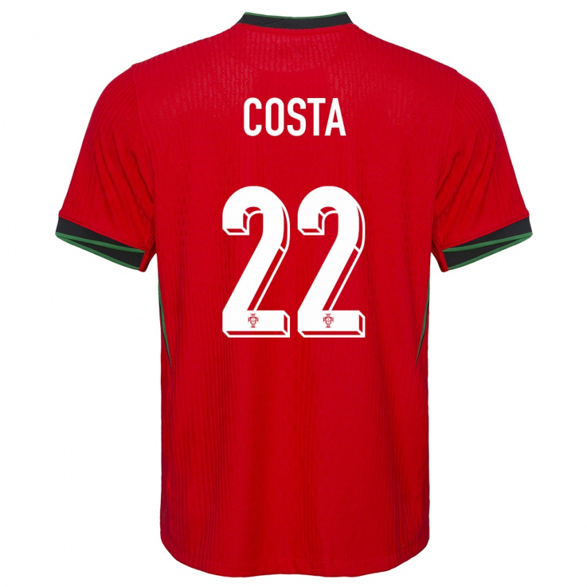 Homem Camisola Portugal Rute Costa #22 Vermelho Principal 24-26 Camisa Brasil