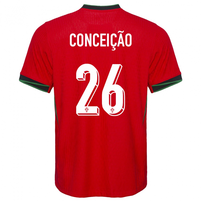 Homem Camisola Portugal Francisco Conceicao #26 Vermelho Principal 24-26 Camisa Brasil