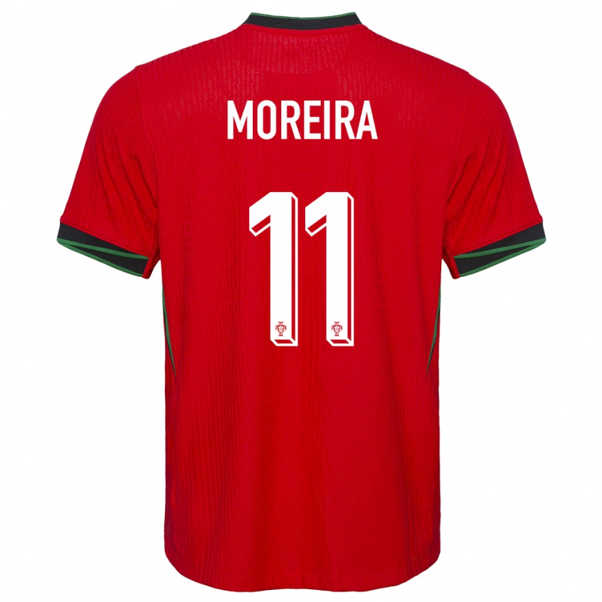 Homem Camisola Portugal Diego Moreira #11 Vermelho Principal 24-26 Camisa Brasil