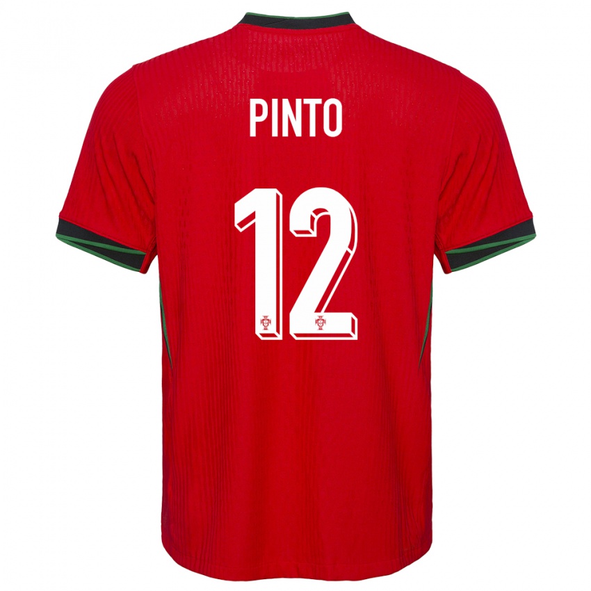 Homem Camisola Portugal Diogo Pinto #12 Vermelho Principal 24-26 Camisa Brasil