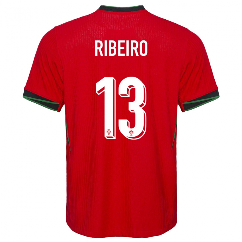 Homem Camisola Portugal Antonio Ribeiro #13 Vermelho Principal 24-26 Camisa Brasil