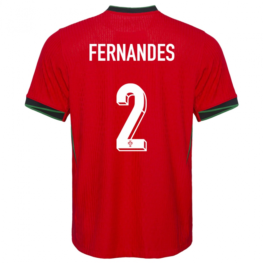 Homem Camisola Portugal Martim Fernandes #2 Vermelho Principal 24-26 Camisa Brasil