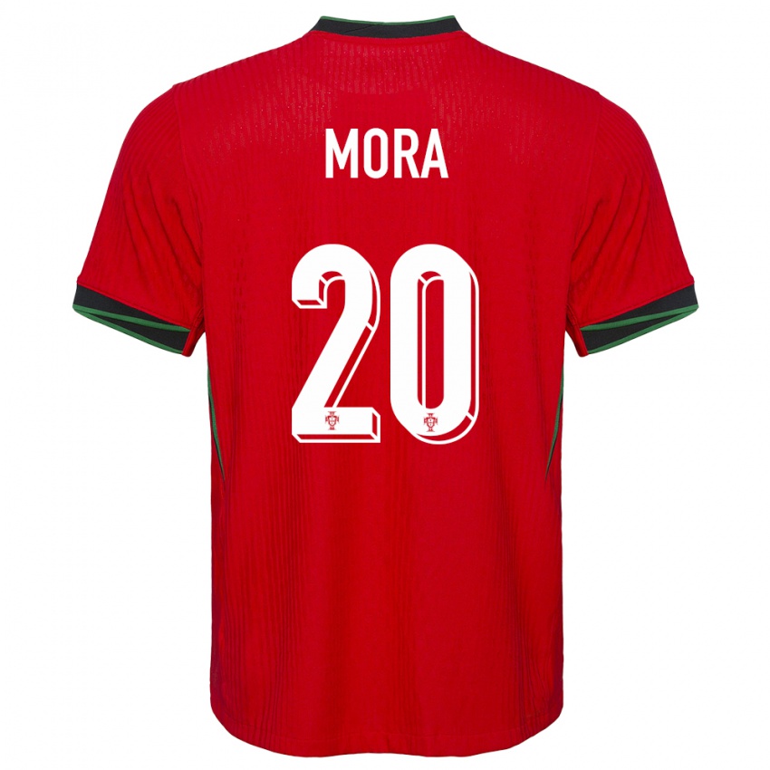 Homem Camisola Portugal Rodrigo Mora #20 Vermelho Principal 24-26 Camisa Brasil