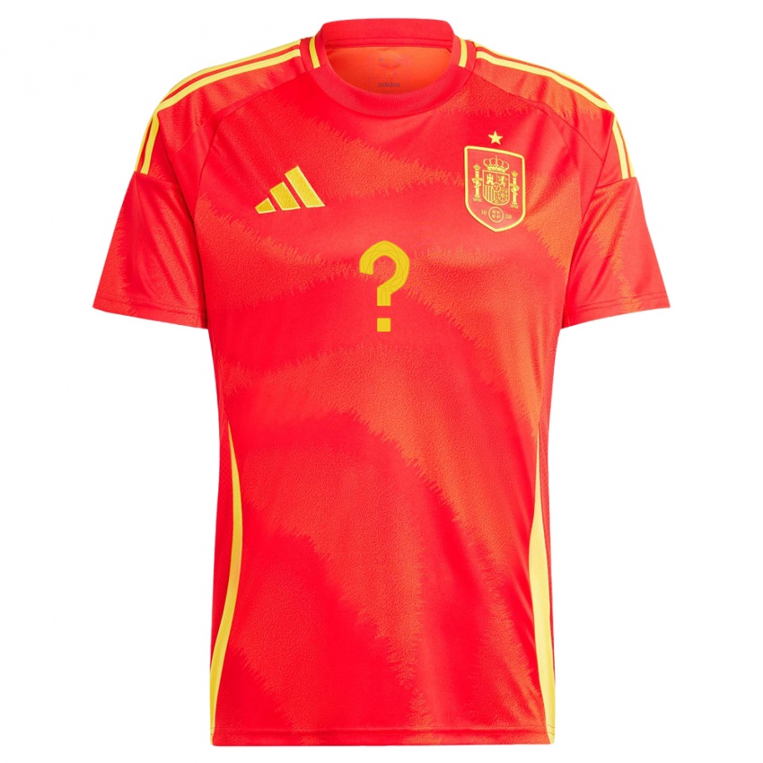 Homem Camisola Espanha Seu Nome #0 Vermelho Principal 24-26 Camisa Brasil