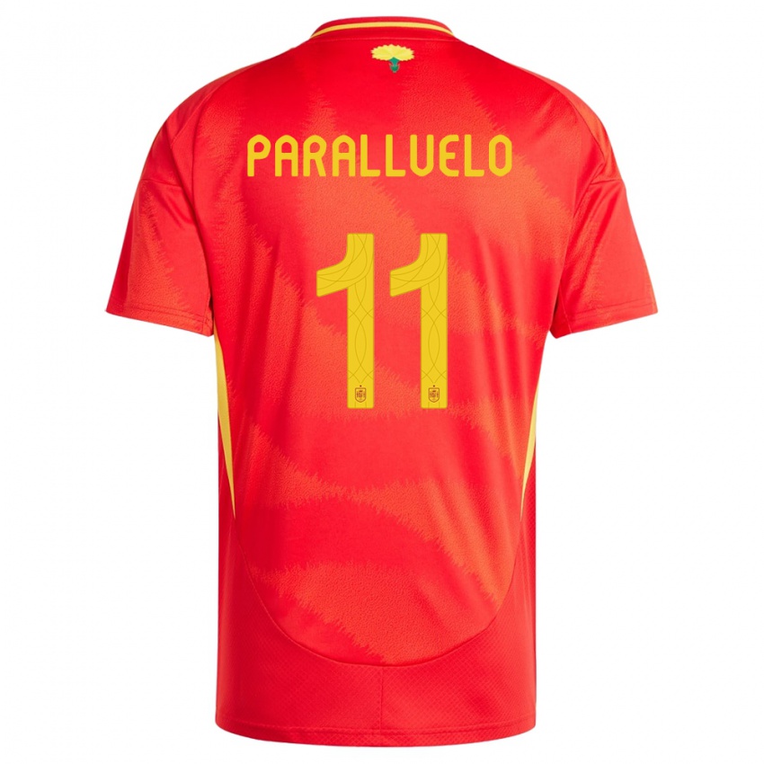 Homem Camisola Espanha Salma Paralluelo #11 Vermelho Principal 24-26 Camisa Brasil
