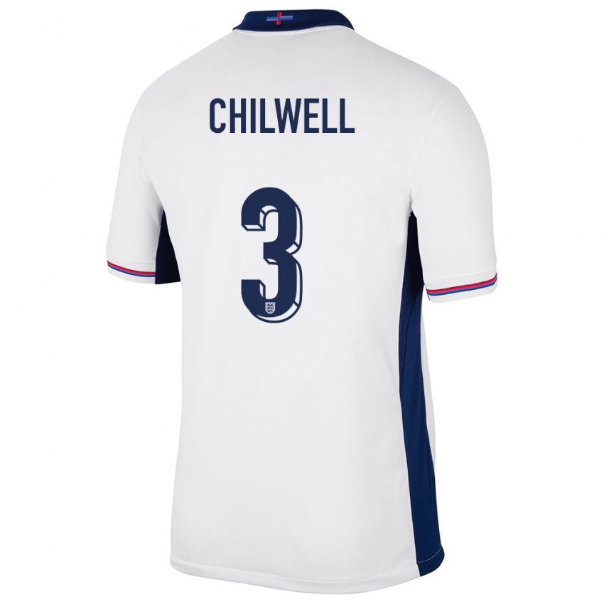 Homem Camisola Inglaterra Ben Chilwell #3 Branco Principal 24-26 Camisa Brasil